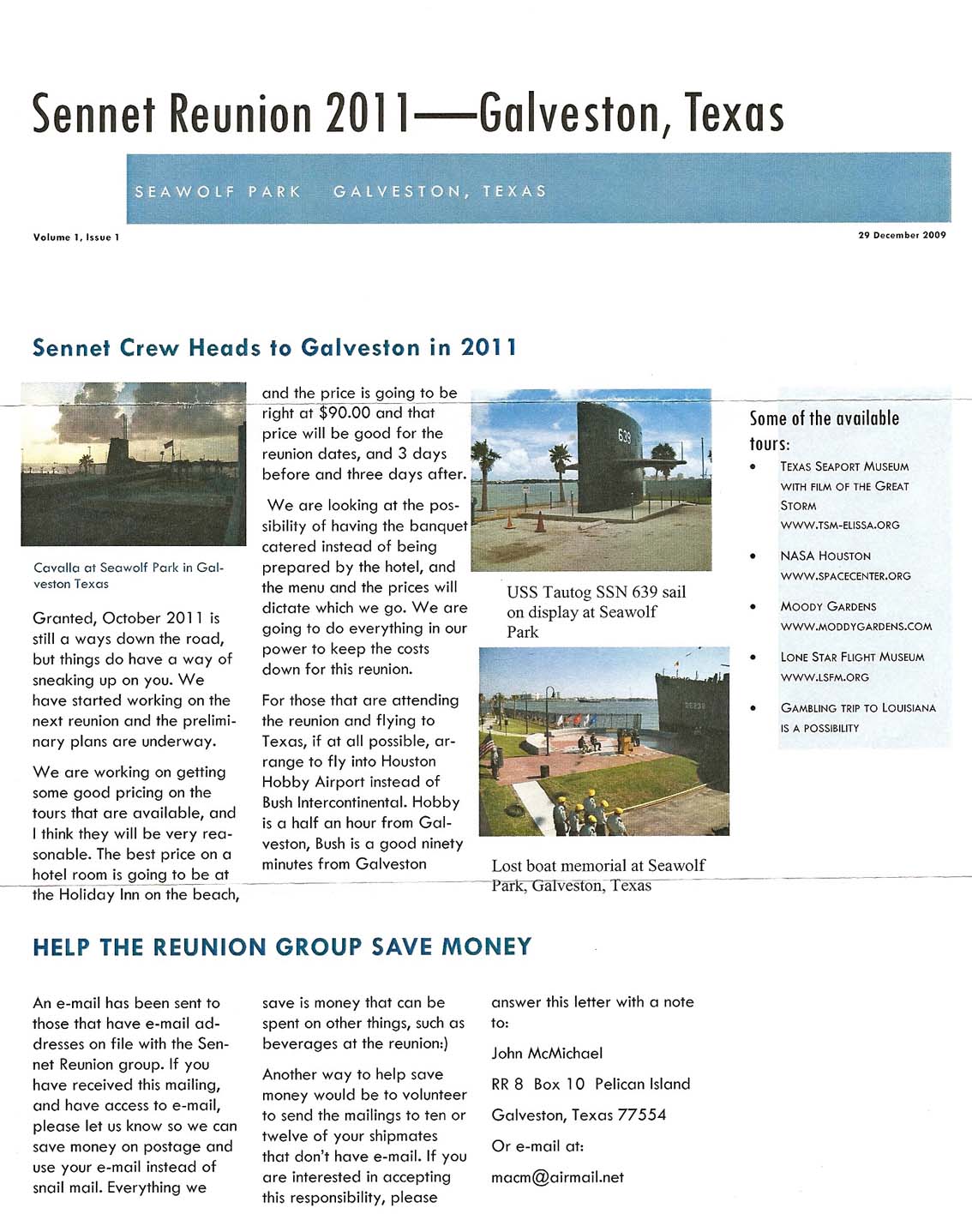Sennet Newsletter scan 1